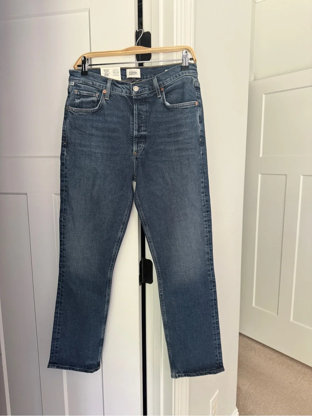 Citizens of Humanity Charlotte Jeans high rise straight button fly new